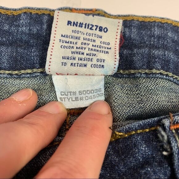 True Religion Medium Wash Julie Trouser/Wide Leg - Picture 7 of 13